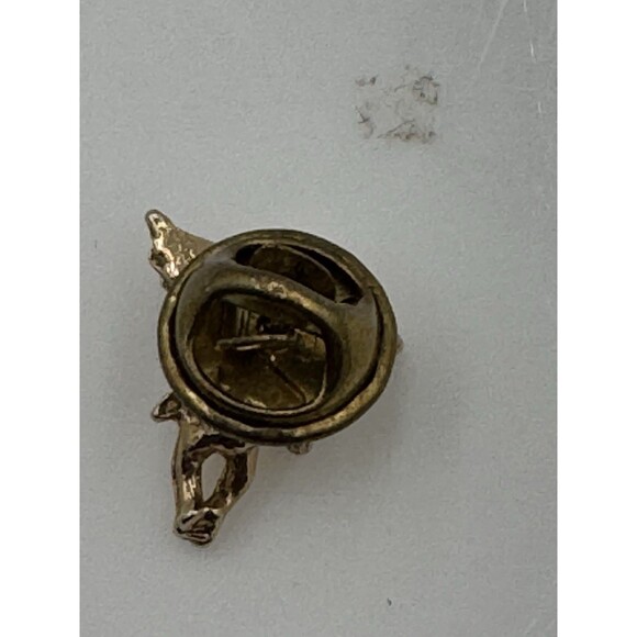 Vintage Guardian Angel Cherub Gold Tone Pin 1" x 1.25" Lapel Hat Brooch - Picture 4 of 7